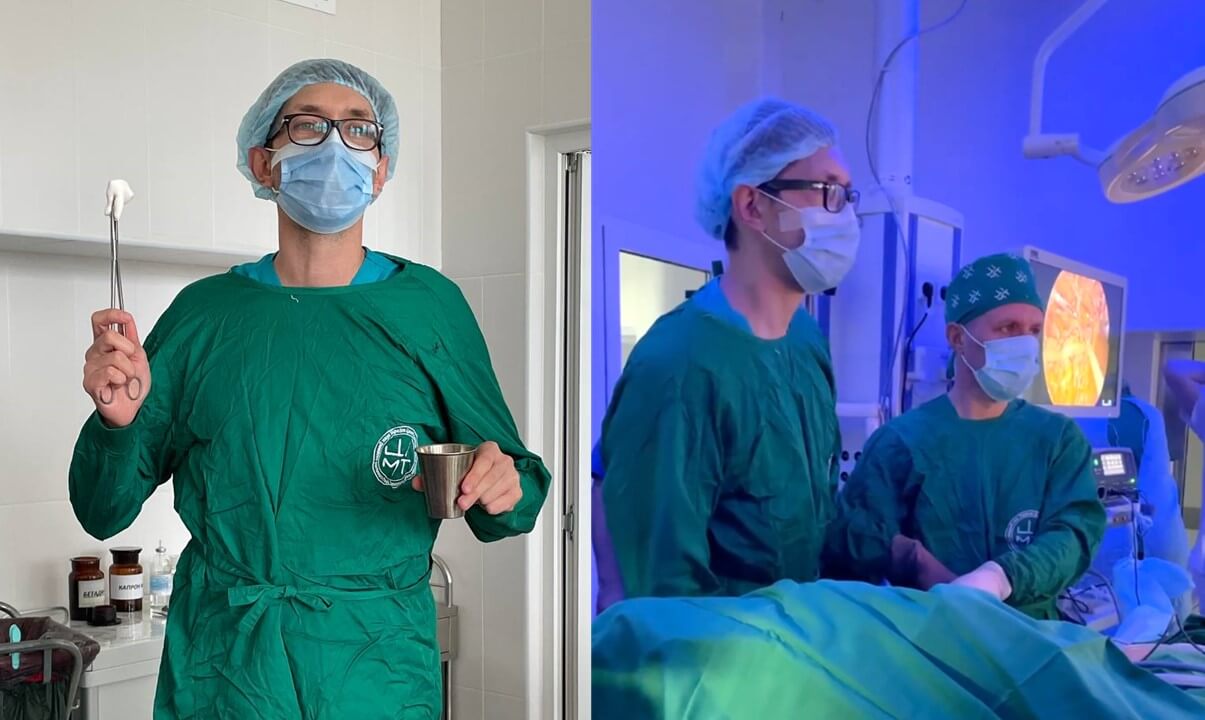 Кейс: лапароскопия при раке почки (пациент 170 кг)